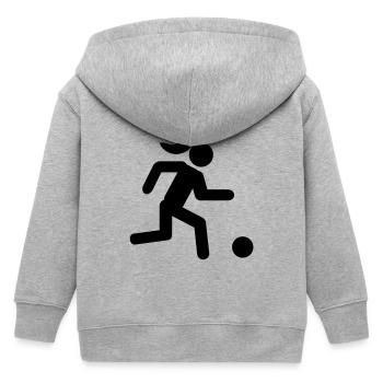 frauenfussball - Kinder Organic Kapuzenjacke Mini Cultivator von Stanley/Stella - Grau meliert - Hinten