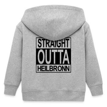 Straight outta Heilbronn - Kinder Organic Kapuzenjacke Mini Cultivator von Stanley/Stella - Grau meliert - Hinten
