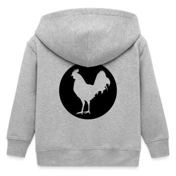 hahn icon - Kinder Organic Kapuzenjacke Mini Cultivator von Stanley/Stella - Grau meliert - Hinten