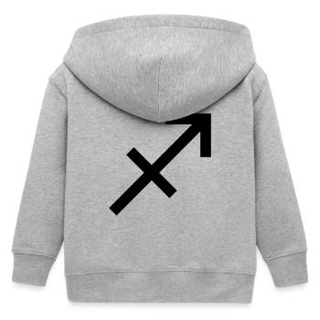 Sagittarius Zodiac Sign - Kinder Organic Kapuzenjacke Mini Cultivator von Stanley/Stella - Grau meliert - Hinten