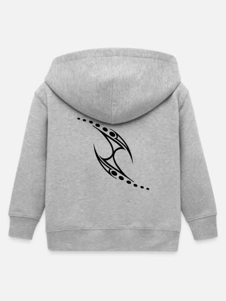 tribal - Kinder Organic Kapuzenjacke Mini Cultivator von Stanley/Stella - Grau meliert