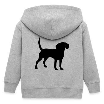 Beagle - Kinder Organic Kapuzenjacke Mini Cultivator von Stanley/Stella - Grau meliert - Hinten