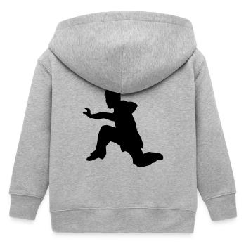 kung fu - Kinder Organic Kapuzenjacke Mini Cultivator von Stanley/Stella - Grau meliert - Hinten