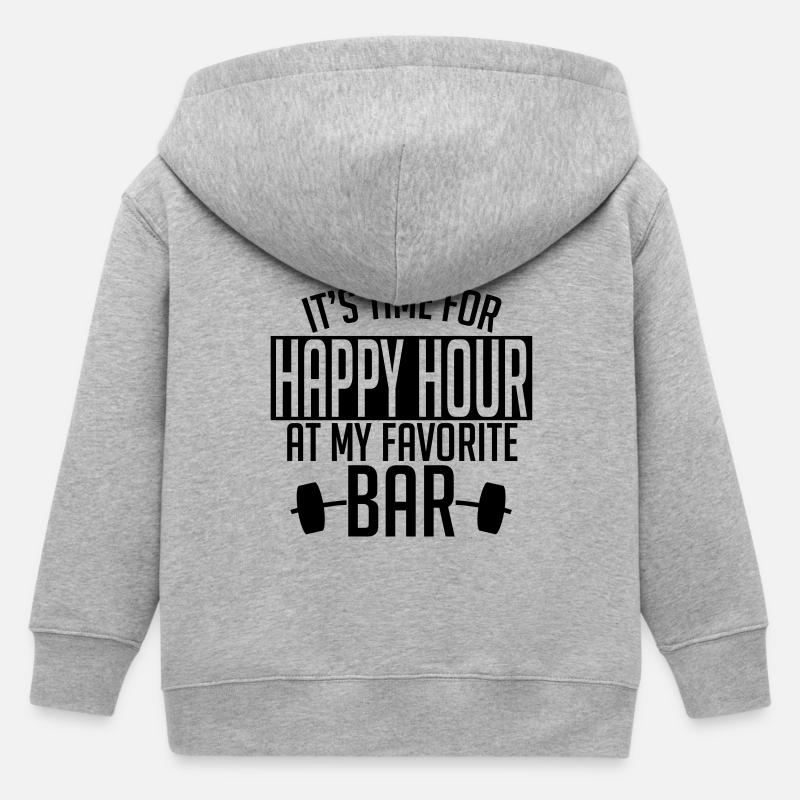 it's time for happy hour at my favorite bar A 1c - Veste à capuche enfant bio Stanley/Stella - gris chiné