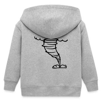 Tornado - Kinder Organic Kapuzenjacke Mini Cultivator von Stanley/Stella - Grau meliert - Hinten