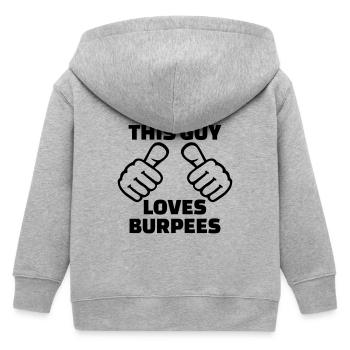 Burpees - Kinder Organic Kapuzenjacke Mini Cultivator von Stanley/Stella - Grau meliert - Hinten