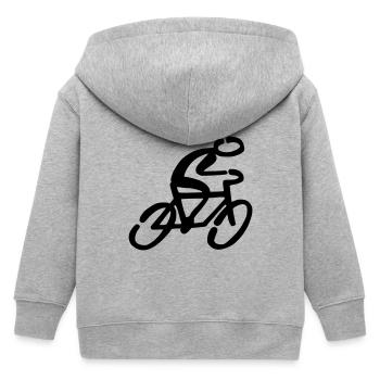 Fahrradfahrer Fahrrad - Kinder Organic Kapuzenjacke Mini Cultivator von Stanley/Stella - Grau meliert - Hinten