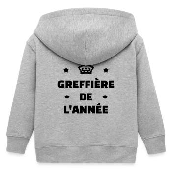 Urkundsbeamte / Clerk / Registrierung / Gericht - Kinder Organic Kapuzenjacke Mini Cultivator von Stanley/Stella - Grau meliert - Hinten