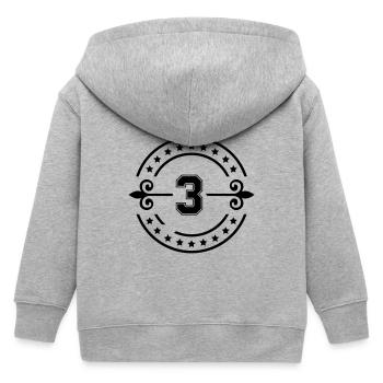 3 - Kids Organic Zip-up Hoodie by Stanley/Stella - heather grey - Back