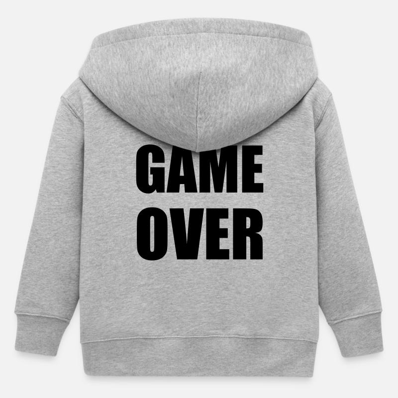 game over - Veste à capuche enfant bio Stanley/Stella - gris chiné