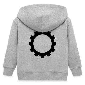 Zahnrad - Kinder Organic Kapuzenjacke Mini Cultivator von Stanley/Stella - Grau meliert - Hinten