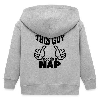 this guy - Kids Organic Zip-up Hoodie by Stanley/Stella - heather grey - Back