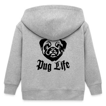 Pug Life - Veste à capuche enfant bio Stanley/Stella - gris chiné - Dos