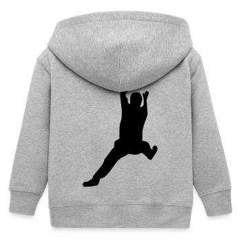 Handball Torhüter - Kinder Organic Kapuzenjacke Mini Cultivator von Stanley/Stella - Grau meliert - Hinten
