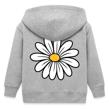 Gänseblümchen - Kinder Organic Kapuzenjacke Mini Cultivator von Stanley/Stella - Grau meliert - Hinten