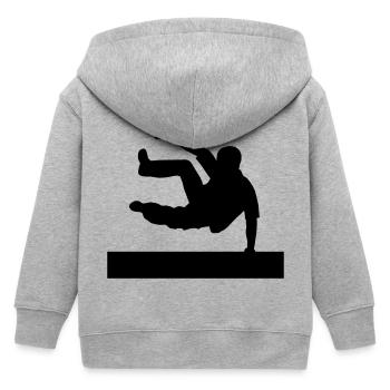Le parkour - Kinder Organic Kapuzenjacke Mini Cultivator von Stanley/Stella - Grau meliert - Hinten