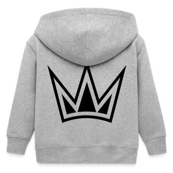 crown de - Kinder Organic Kapuzenjacke Mini Cultivator von Stanley/Stella - Grau meliert - Hinten