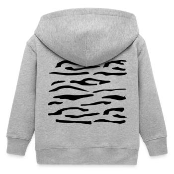 Tiger Stripes 2 - Kinder Organic Kapuzenjacke Mini Cultivator von Stanley/Stella - Grau meliert - Hinten