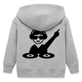 DJ - Kinder Organic Kapuzenjacke Mini Cultivator von Stanley/Stella - Grau meliert - Hinten