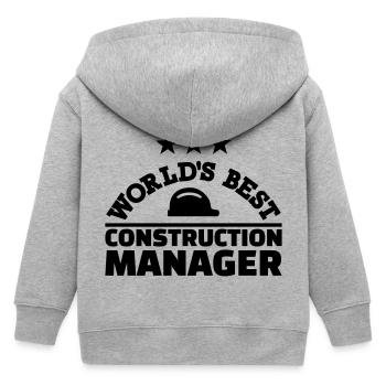 Bauleiter - Kinder Organic Kapuzenjacke Mini Cultivator von Stanley/Stella - Grau meliert - Hinten