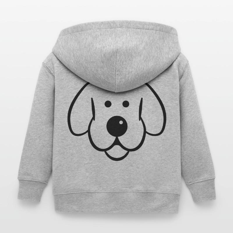 Dog head Kids Organic Zip-up Hoodie by Stanley/Stella