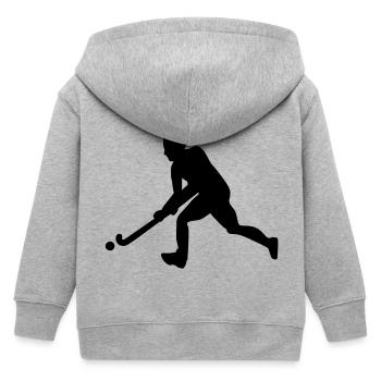 Hockey sur gazon - Veste à capuche enfant bio Stanley/Stella - gris chiné - Dos