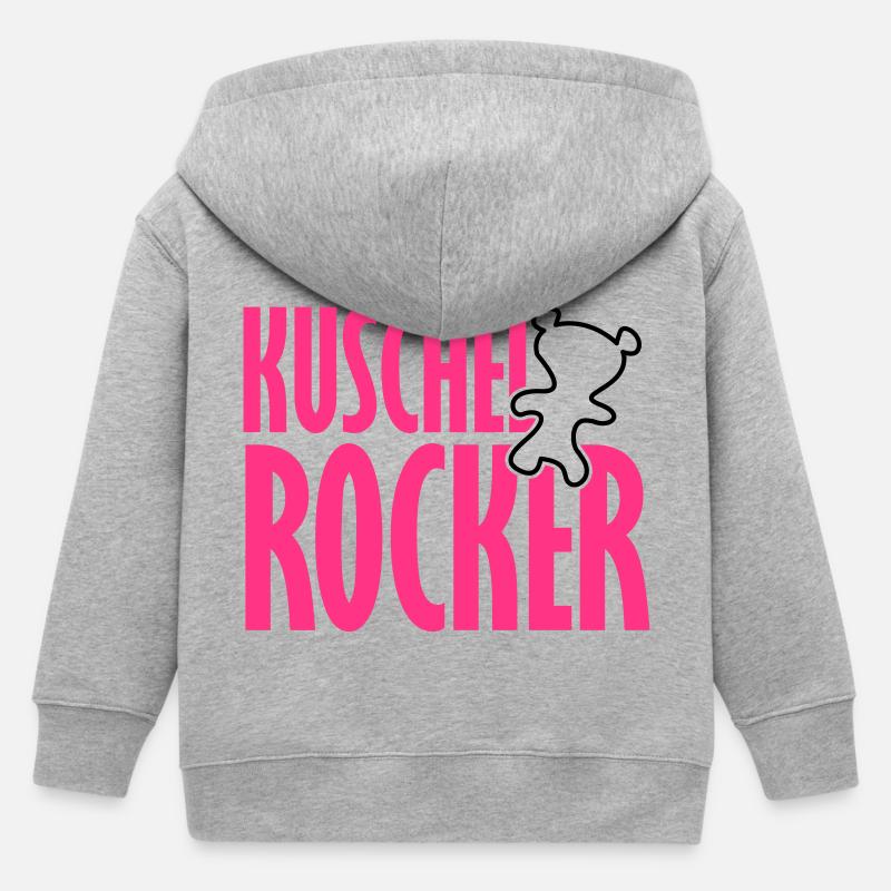 Kuschelrocker - Veste à capuche enfant bio Stanley/Stella - gris chiné
