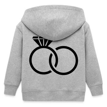 eheringe_f1 - Kinder Organic Kapuzenjacke Mini Cultivator von Stanley/Stella - Grau meliert - Hinten