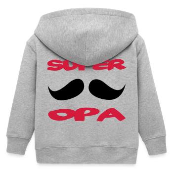 Super opa 111 - Kinder Organic Kapuzenjacke Mini Cultivator von Stanley/Stella - Grau meliert - Hinten