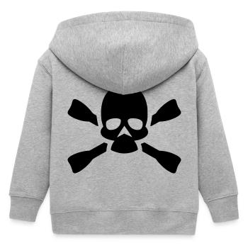 toten-kopf - Kinder Organic Kapuzenjacke Mini Cultivator von Stanley/Stella - Grau meliert - Hinten