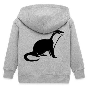 Otter - Kinder Organic Kapuzenjacke Mini Cultivator von Stanley/Stella - Grau meliert - Hinten