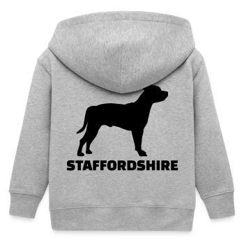 Staffordshire Terrier - Kinder Organic Kapuzenjacke Mini Cultivator von Stanley/Stella - Grau meliert - Hinten