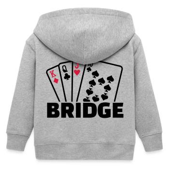 Bridge - Kinder Organic Kapuzenjacke Mini Cultivator von Stanley/Stella - Grau meliert - Hinten