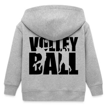 Volleyball - Kinder Organic Kapuzenjacke Mini Cultivator von Stanley/Stella - Grau meliert - Hinten