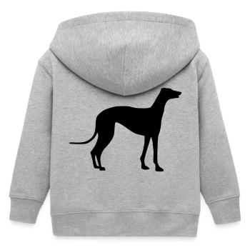 Windhund - Kinder Organic Kapuzenjacke Mini Cultivator von Stanley/Stella - Grau meliert - Hinten