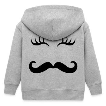 Moustache & Wimpern - Kinder Organic Kapuzenjacke Mini Cultivator von Stanley/Stella - Grau meliert - Hinten