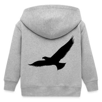 adler1 - Kinder Organic Kapuzenjacke Mini Cultivator von Stanley/Stella - Grau meliert - Hinten