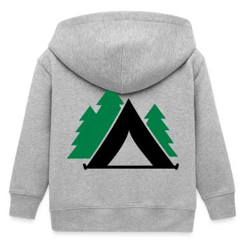 Zelt - Kinder Organic Kapuzenjacke Mini Cultivator von Stanley/Stella - Grau meliert - Hinten