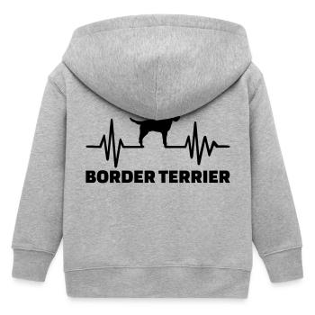 Border Terrier - Veste à capuche enfant bio Stanley/Stella - gris chiné - Dos
