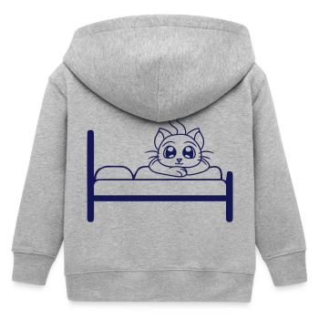Chat Allongé Détendu Sur Le Lit Se Reposer Dormir - Veste à capuche enfant bio Stanley/Stella - gris chiné - Dos