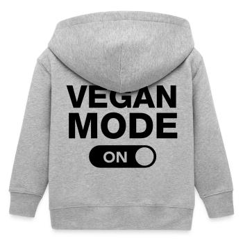 Vegan Mode (On) - Kinder Organic Kapuzenjacke Mini Cultivator von Stanley/Stella - Grau meliert - Hinten