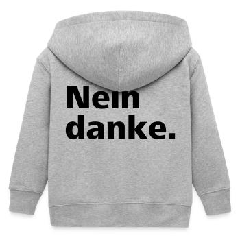 Nein danke. - Kinder Organic Kapuzenjacke Mini Cultivator von Stanley/Stella - Grau meliert - Hinten