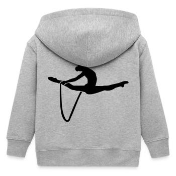 Turnen - Kinder Organic Kapuzenjacke Mini Cultivator von Stanley/Stella - Grau meliert - Hinten