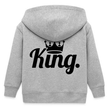 König - Kinder Organic Kapuzenjacke Mini Cultivator von Stanley/Stella - Grau meliert - Hinten