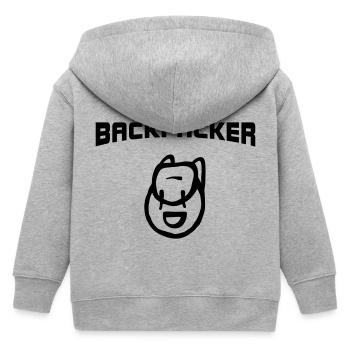 Backpacker Backpack - Kids Organic Zip-up Hoodie by Stanley/Stella - heather grey - Back