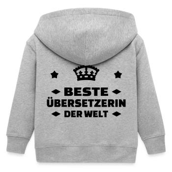 Übersetzer / Übersetzerin / Übersetzung / - Kinder Organic Kapuzenjacke Mini Cultivator von Stanley/Stella - Grau meliert - Hinten