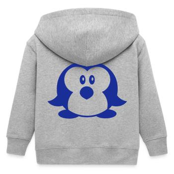 Pingouin mignon bambin enfant poussin bébé heureux - Veste à capuche enfant bio Stanley/Stella - gris chiné - Dos