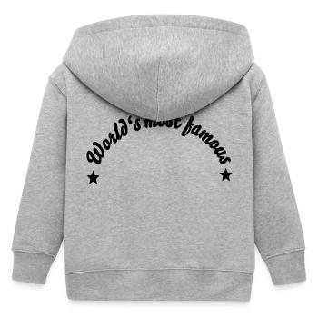 Rahmen - Kinder Organic Kapuzenjacke Mini Cultivator von Stanley/Stella - Grau meliert - Hinten