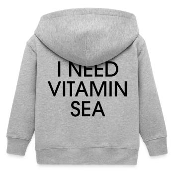 I NEED VITAMIN SEA - Kinder Organic Kapuzenjacke Mini Cultivator von Stanley/Stella - Grau meliert - Hinten