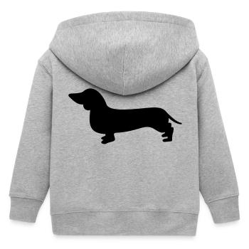 dackel - Kinder Organic Kapuzenjacke Mini Cultivator von Stanley/Stella - Grau meliert - Hinten